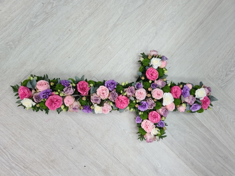 Mixed Floral Cross