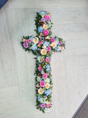 Mixed Floral Cross